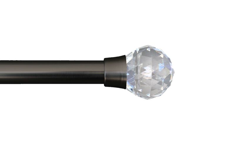 Linen Avenue Cut Acrylic Single Window Curtain Rod Set