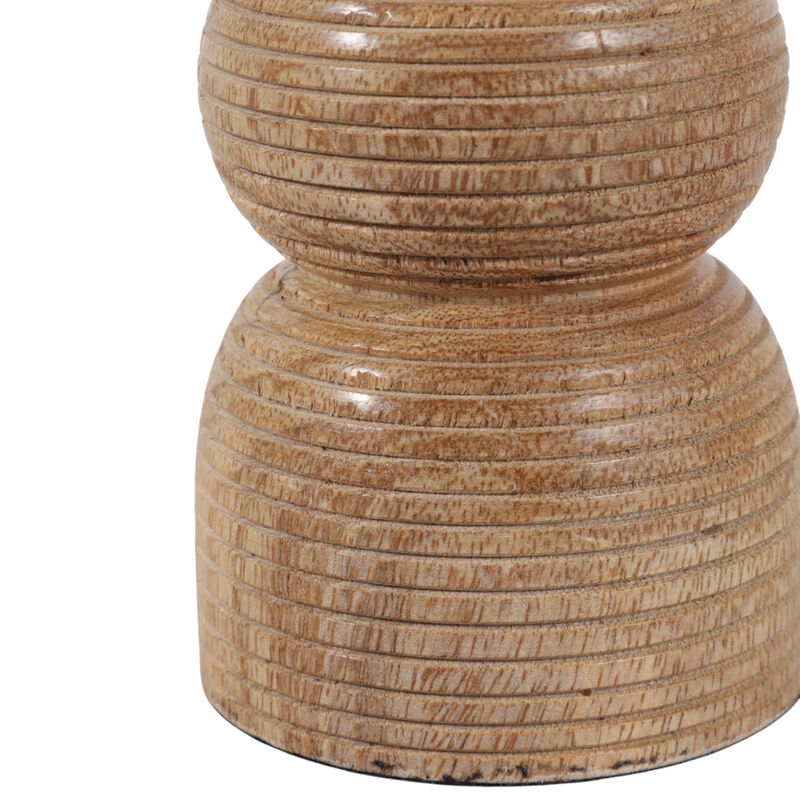 10x3" Ribbed Taper Holder, Natural image number 4