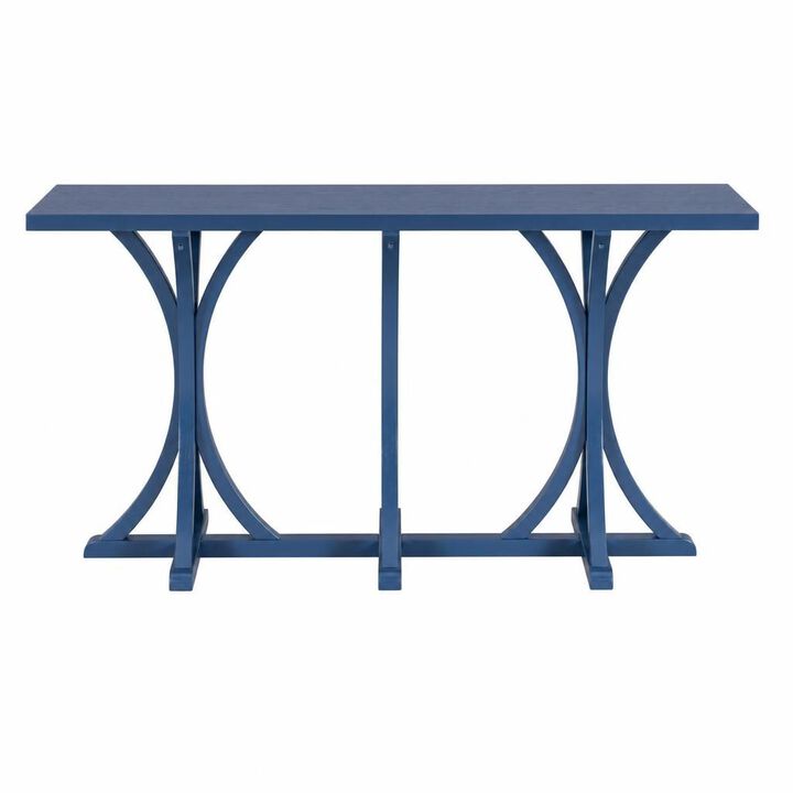 GOODSILO 59.8 Inch Farmhouse Wooden Console Table with Spacious Oak Veneer Tabletop for Entryway Living Room Hallway Behind Sofa