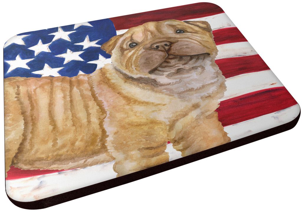 Caroline's Treasures Shar Pei Puppy Patriotic Decorative coasters, Multicolor