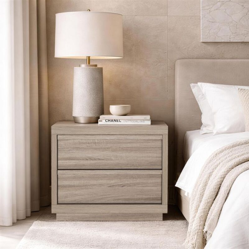 Navis 26" 2-Drawer Nightstand in Natural Oak image number 1