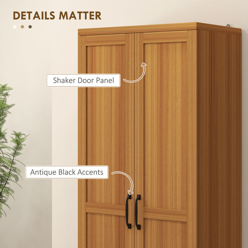 Hivvago Pantry Cabinet with 5-Tier and Adjustable Shelving image number 6