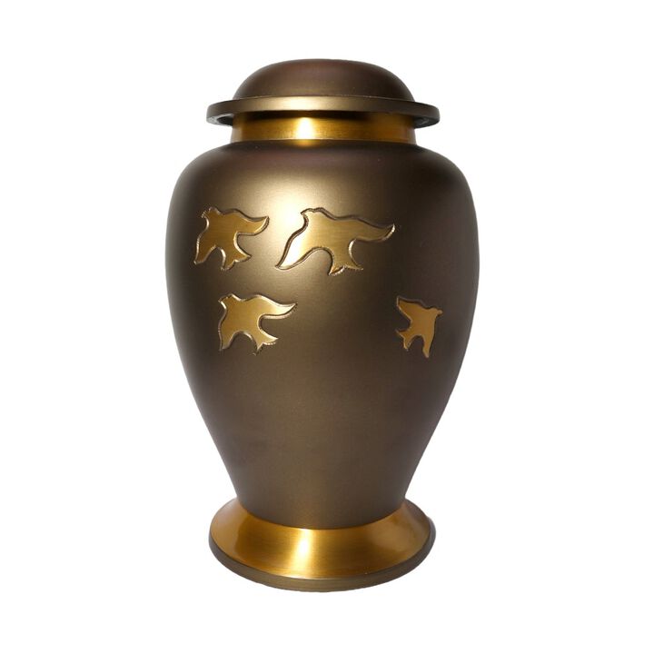 URN antique with bird design