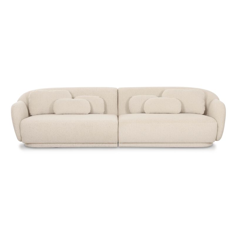 Misty Cream Boucle Modular 4-Seater Sofa