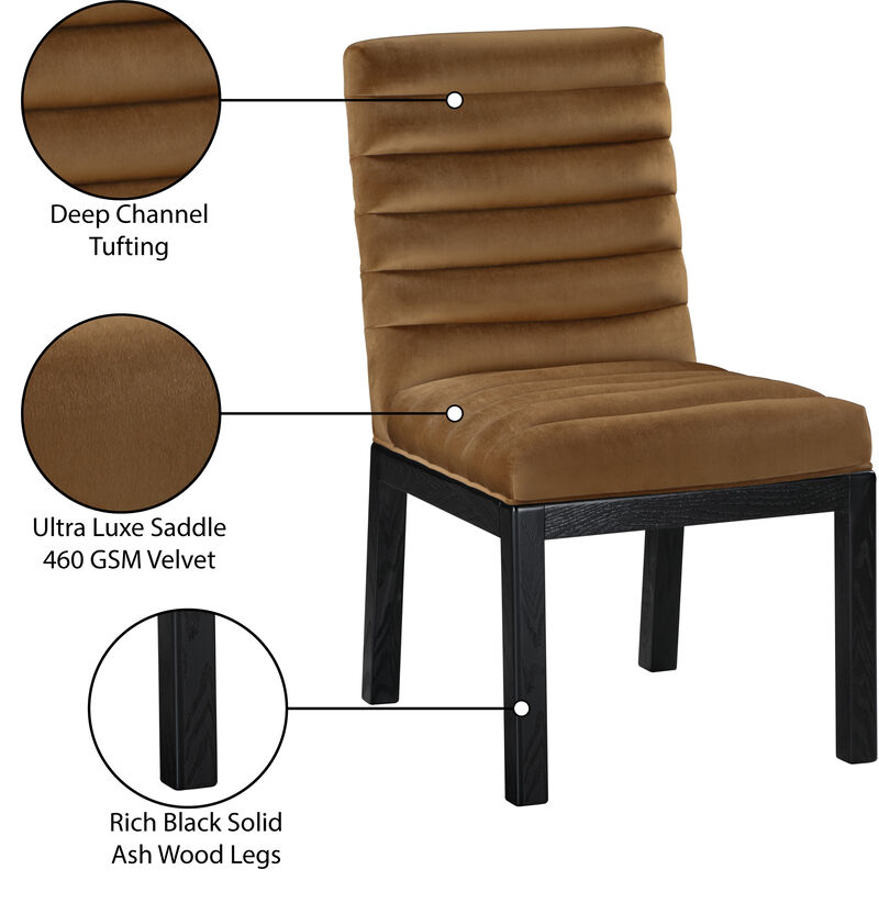 Meridian Furniture Evelyn Beige Velvet Dining Chair