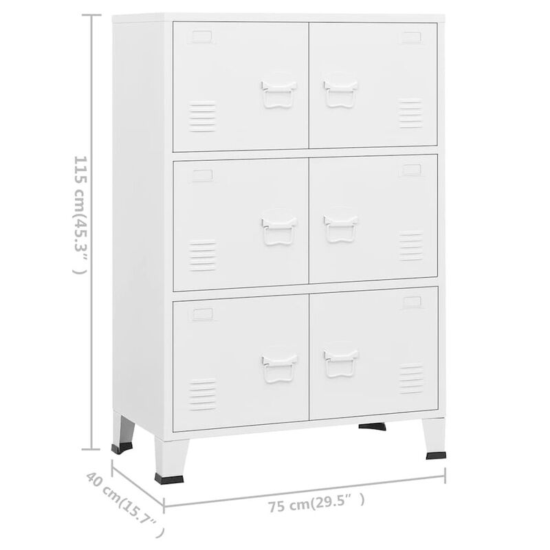 Storage Chest White Metal Medium Storage Chest Rectangular