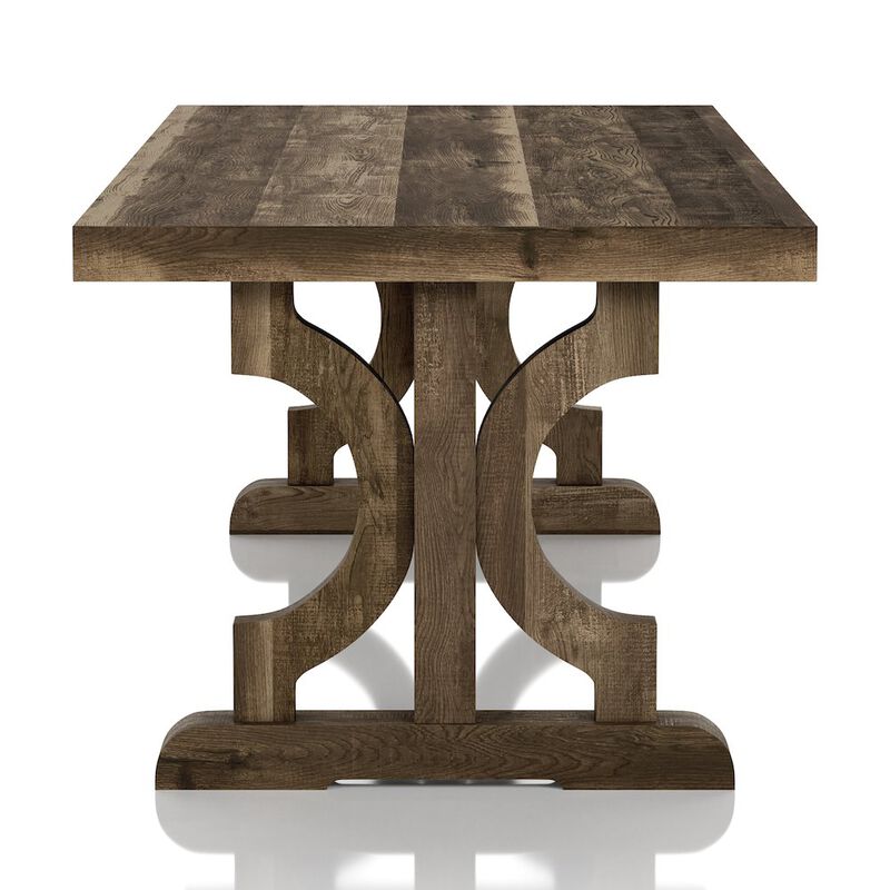 ENITIAL STAR Birch Farmhouse Wood Coffee Table in Reclaimed Oak