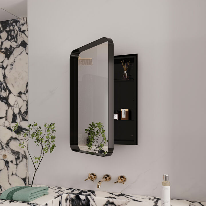 ELEMENT ACE Recessed Medicine Cabinet with Adjustable Shelves and Mirror
