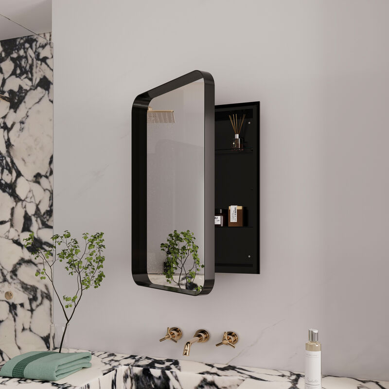 ELEMENT ACE Recessed Medicine Cabinet with Adjustable Shelves and Mirror image number 1