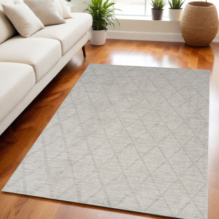 HomeRoots Wool Geometric Area Rug