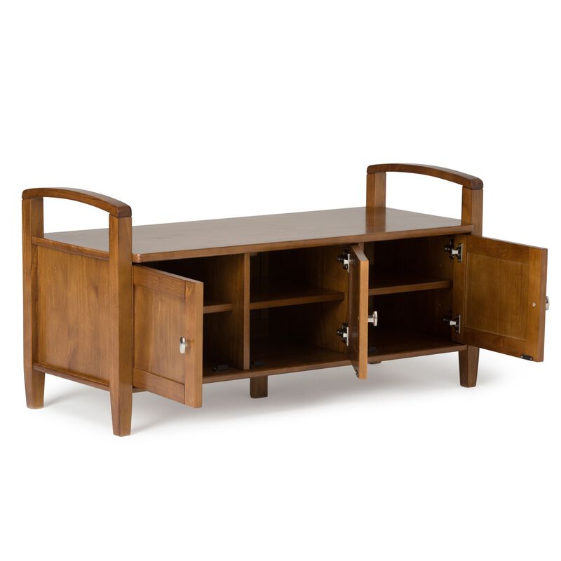 Puwom Solid Wood Entryway Storage Bench image number 2