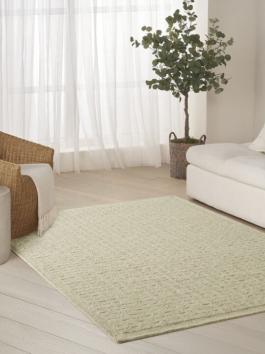Pure Grids PGR01 Light Green 5'3" x 7'3" Rug
