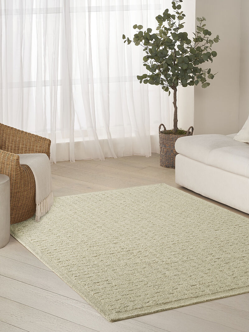 Pure Grids PGR01 Light Green 5'3" x 7'3" Rug