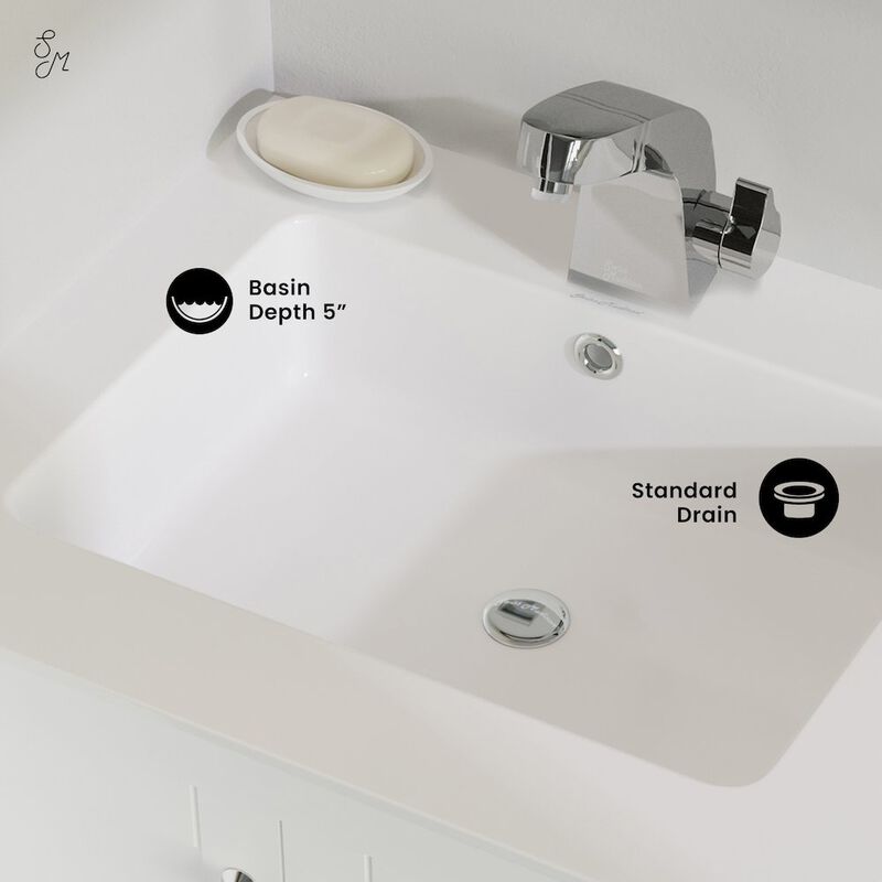 Voltaire 25 Vanity Top Sink with Single Faucet Hole image number 6