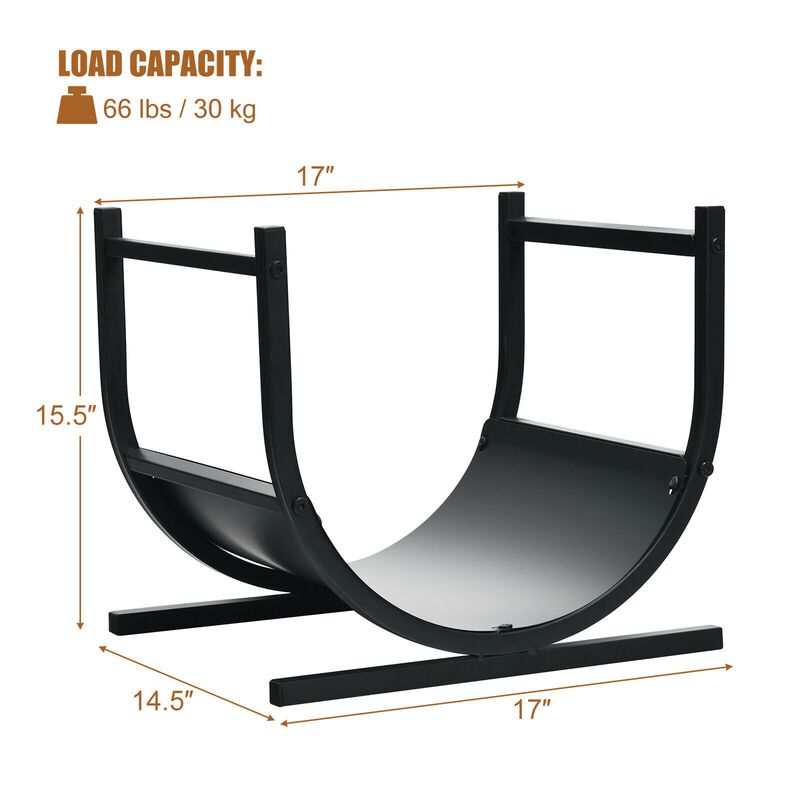 17 Inch U-Shaped Firewood Rack Steel image number 6