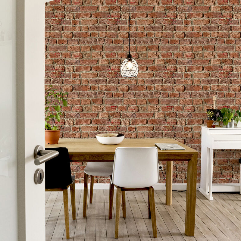 Clifford Red Urban Brick Wallpaper image number 2
