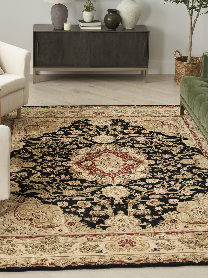 Nourison 2000 2028 Black 7'9" x 9'9" Rug image number 6