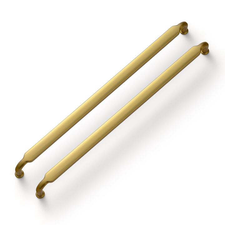 Goo-Ki Brushed Gold Drawer Handles 10 in(256mm) Hole Centers Straight Bar Pull,6-Pack Solid Cabinet Handles for Kitchen Cabinets