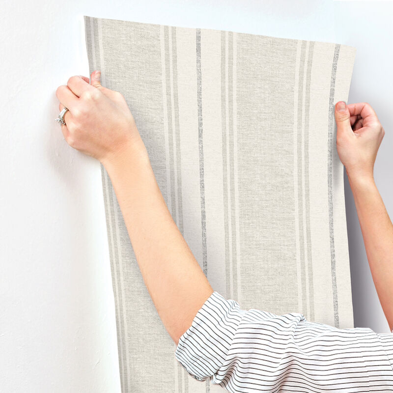 Maddox Sky Blue Flannel Stripe Wallpaper image number 5
