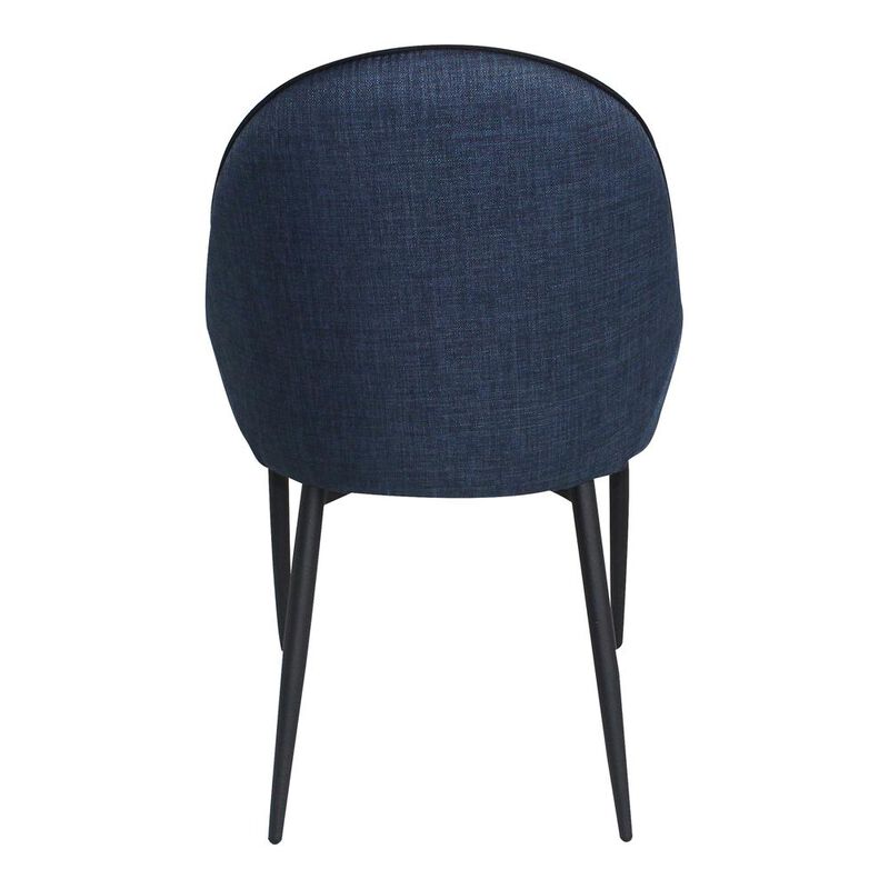 Moe's Home Collection Lapis Dining Chair Dark Blue-Set Of Two
