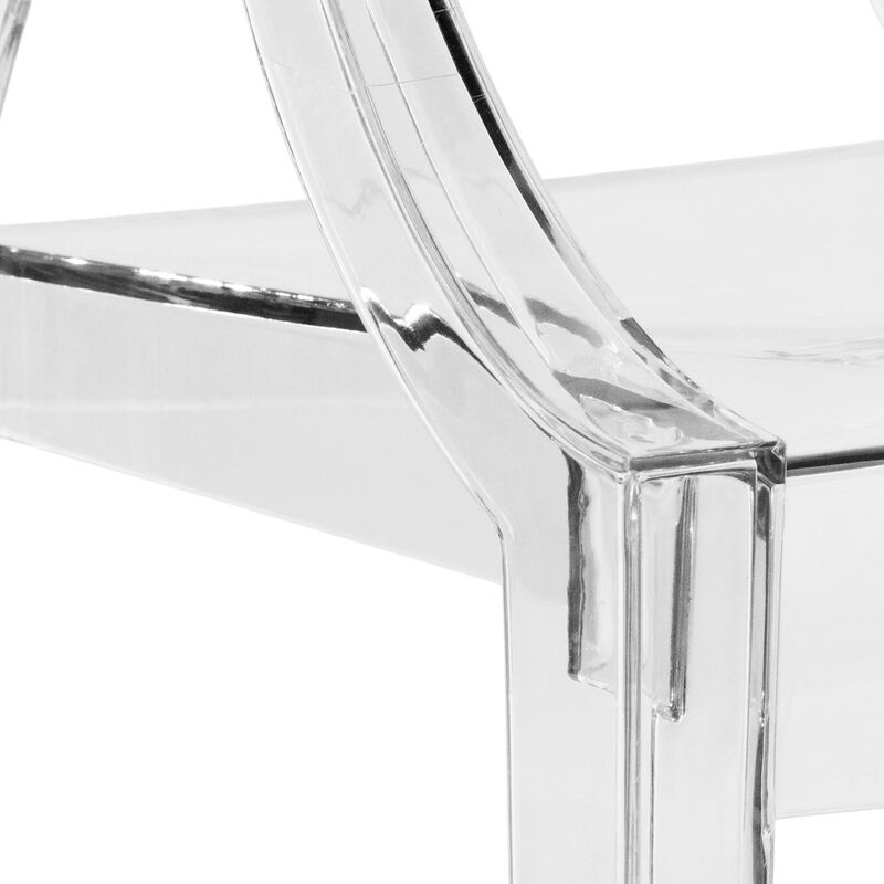 LeisureMod Carroll Modern Acrylic Dining Side Chair Set of 2