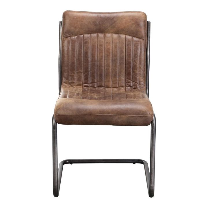 Ansel Rustic Leather Dining Chair - Set of 2, Belen Kox