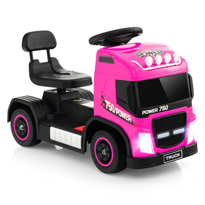 6V Battery Powered Ride On Truck for Kids with Adjustable Seat and Outdoor Play