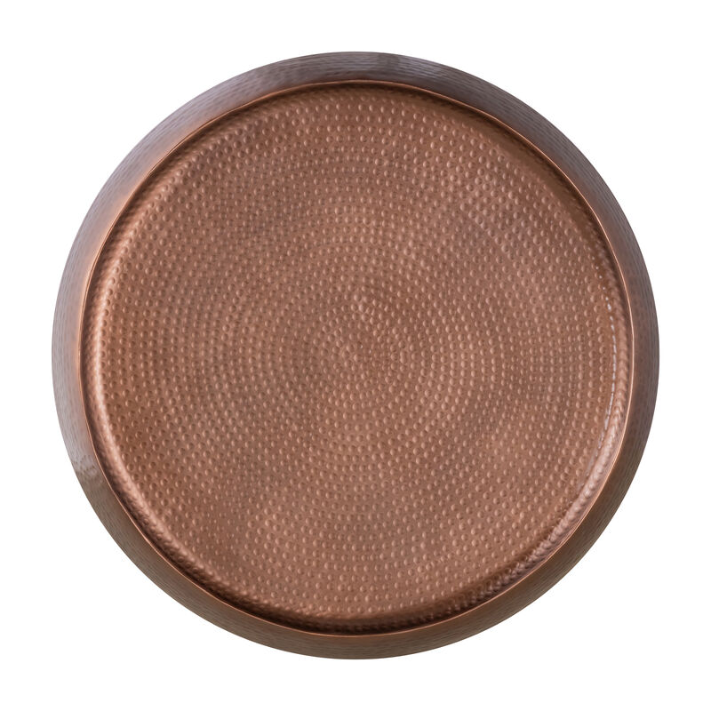 Jorevyn Gold Hammered Coffee Table image number 7