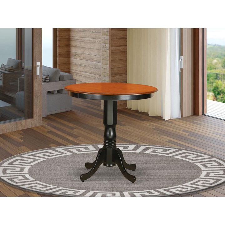 East West Furniture Jackson  Counter  Height  Table  in  black  and  Cherry  Finish