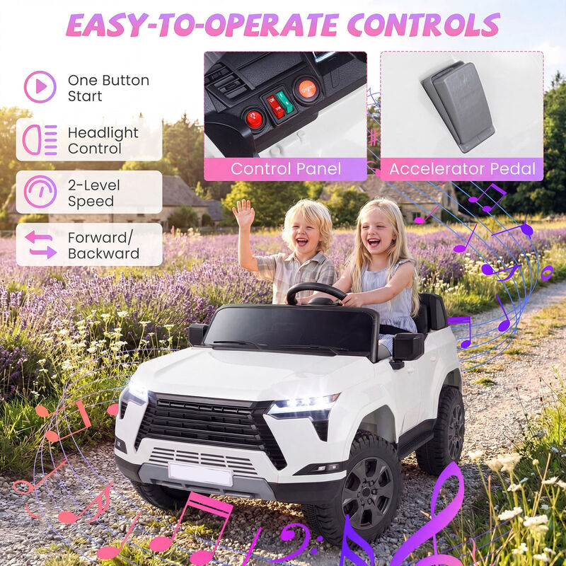 24V 4WD Kids Ride On Vehicle with Remote Control for Yard and Garden Play image number 4