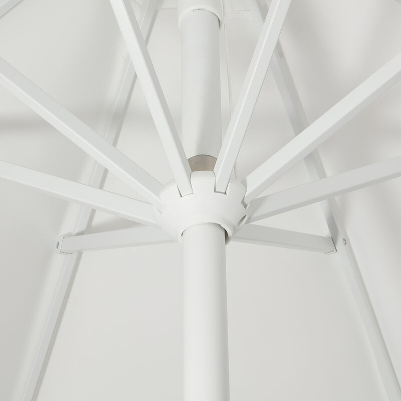 Baiona Classic MidCentury Market Patio Umbrella with UV Protection, Auto-Tilt, Crank and UV Protection