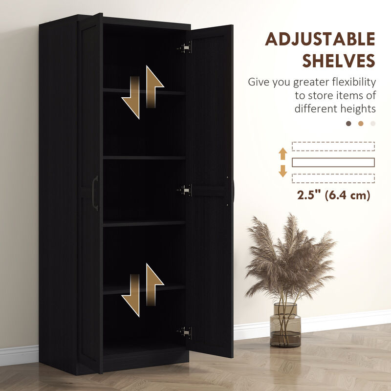 Hivvago Pantry Cabinet with 5-Tier and Adjustable Shelving image number 4
