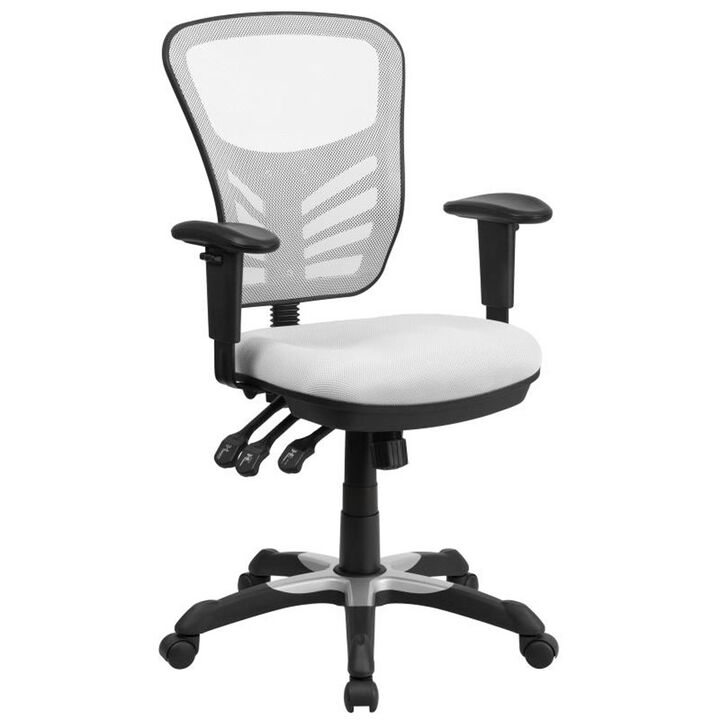 Nicholas Mid-Back Dark Gray Mesh Multifunction Executive Swivel Ergonomic Office Chair with Adjustable Arms
