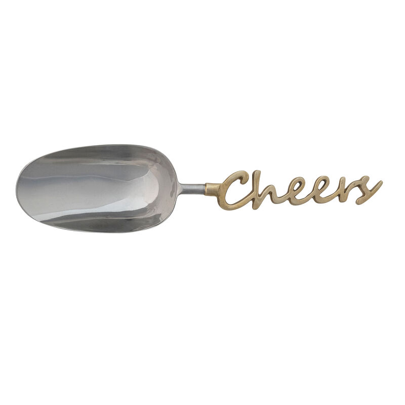 Stainless Steel Scoop with Brass Handle image number 0