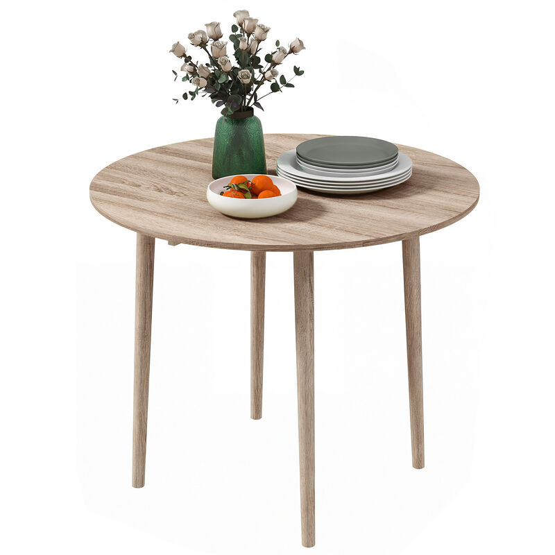 Hivvago Round Drop Leaf Dining Table for Small Spaces image number 0