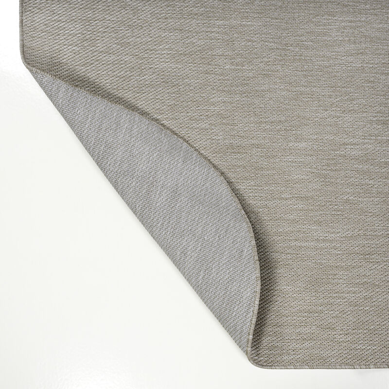 Miles Modern Minimalist Radius Corner Solid Indoor/Outdoor Shaped Area Rug