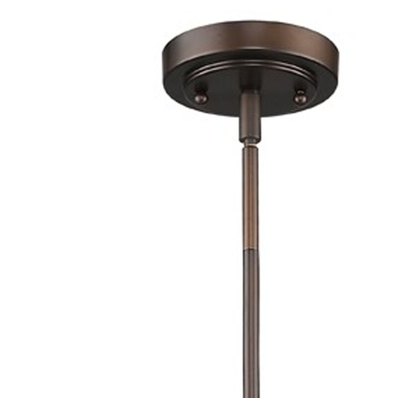 Hivvago Antique Bronze Hanging Light with Dome Shade