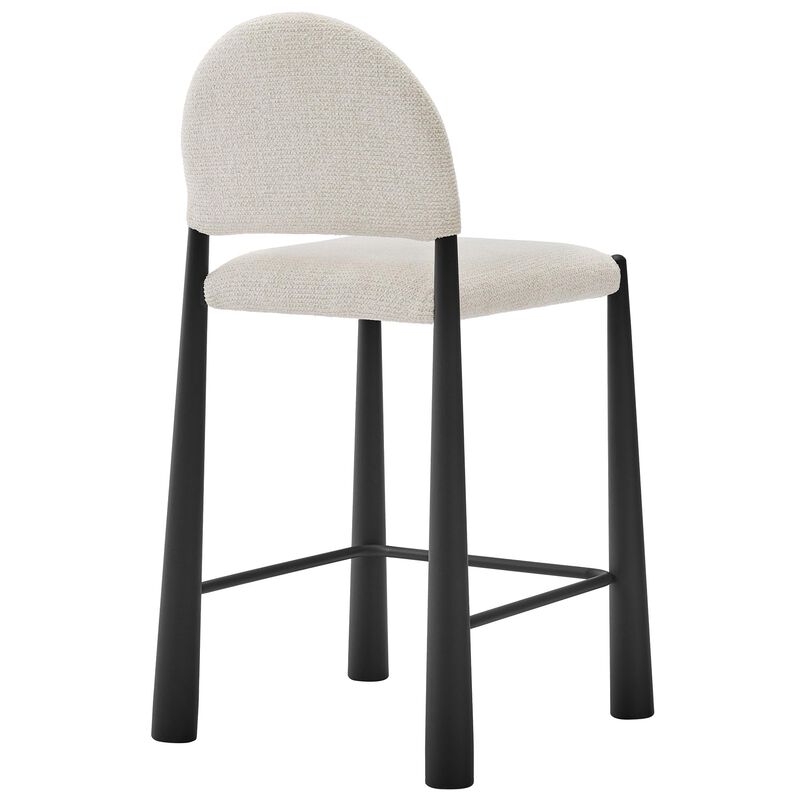 Modway Hayley Mid Century Modern Counter Stool in Black Cream image number 7