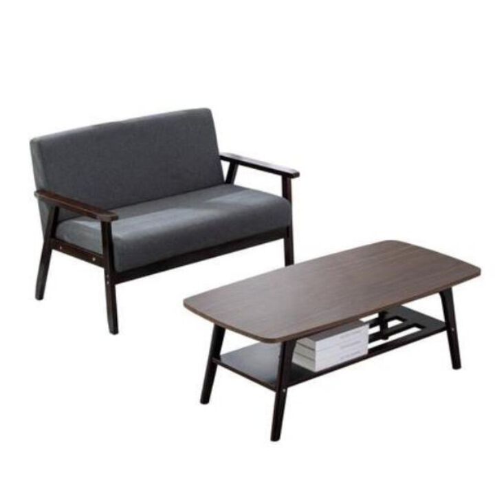 Bahamas Espresso Coffee Table and Loveseat Set
