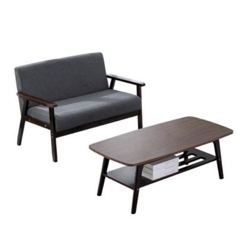 Bahamas Espresso Coffee Table and Loveseat Set
