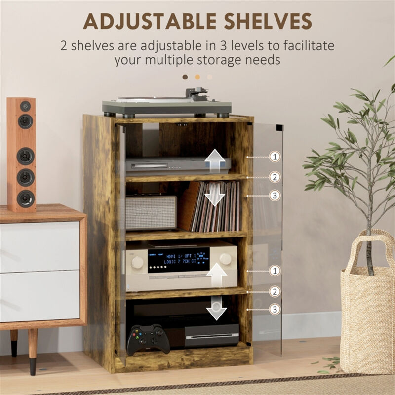Storage Cabinet with Glass Display &ndash; Multi-Purpose Organizer for Home & Office image number 3