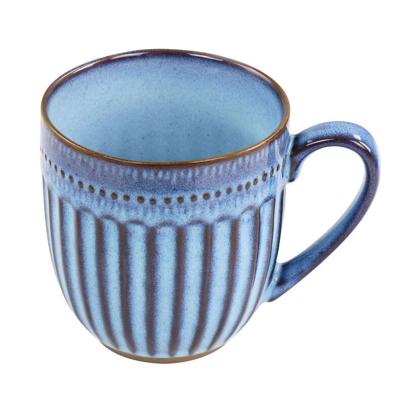 Gibson Elite Mendocino 16 Piece Stoneware Dinnerware Set in Blue