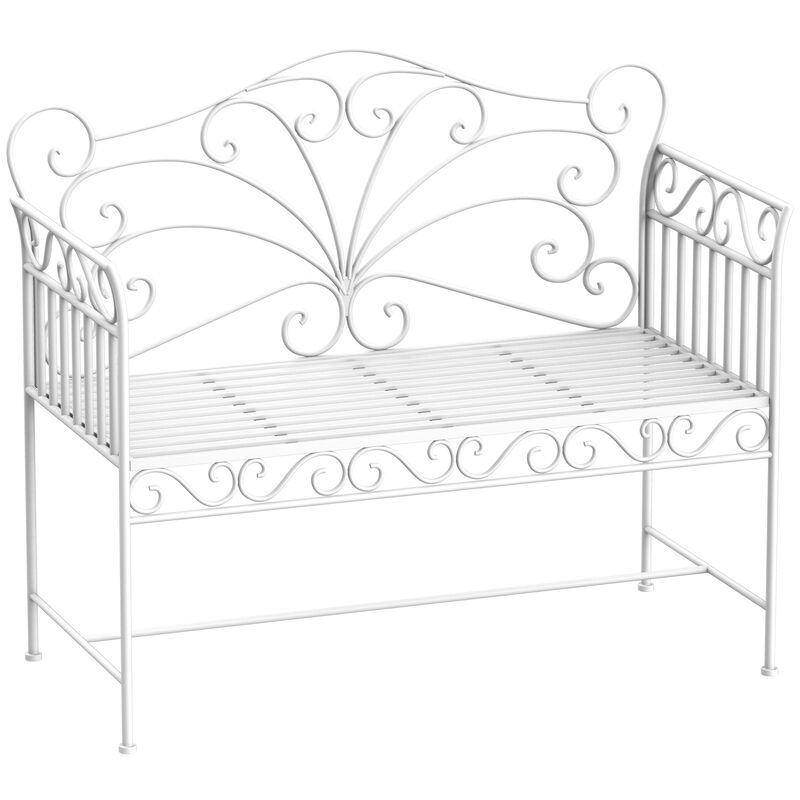 Hivvago 43" Outdoor Garden Bench with Armrests image number 0