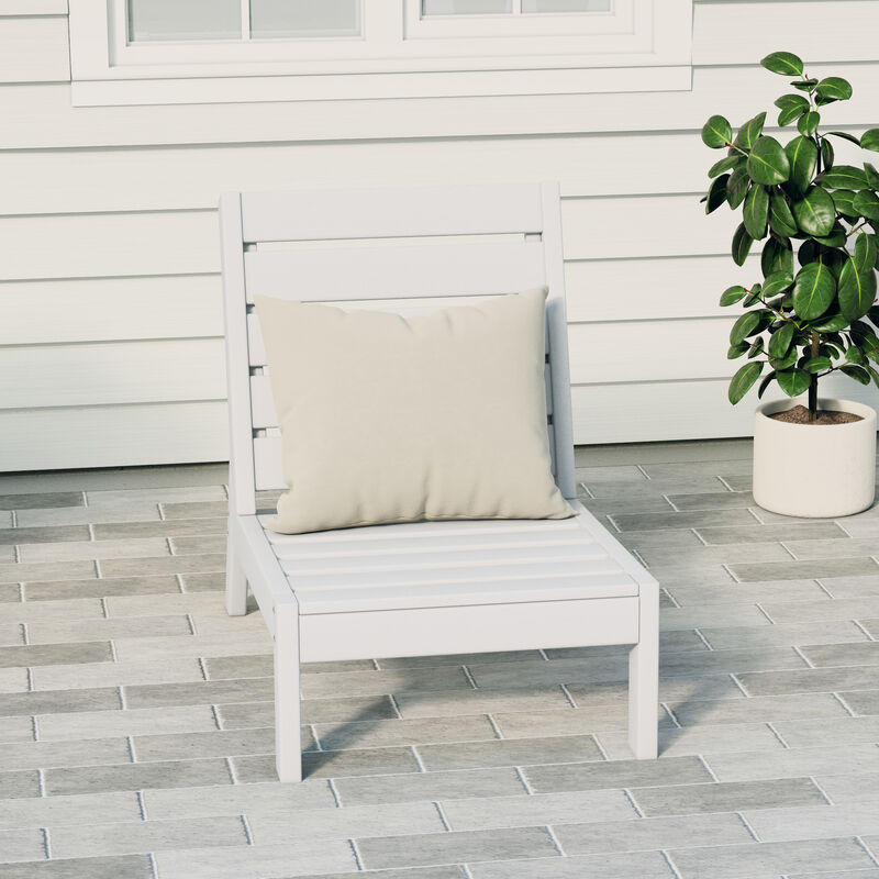 WestinTrends Outdoor HDPE Deep Seating Modular Armless Patio Chair