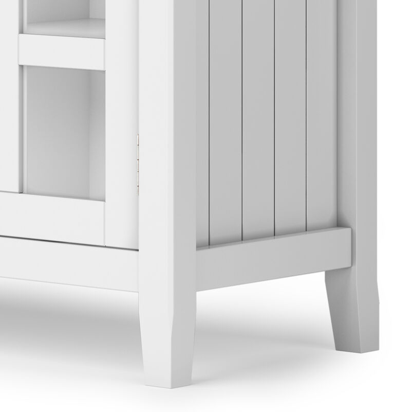 Acadian SOLID WOOD 60 inch Wide Rustic TV Media Stand in White For TVs up to 65 inches