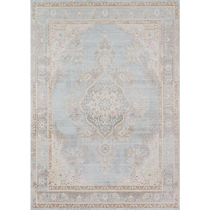Momeni Traditional Rectangle Area Rug, Blue, 4' X 6'