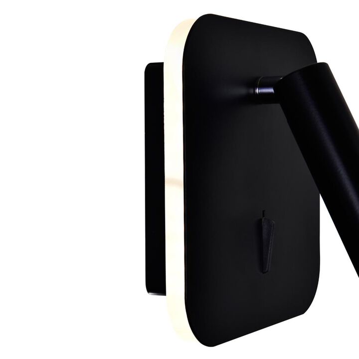 Private I LED Sconce With Matte Black Finish