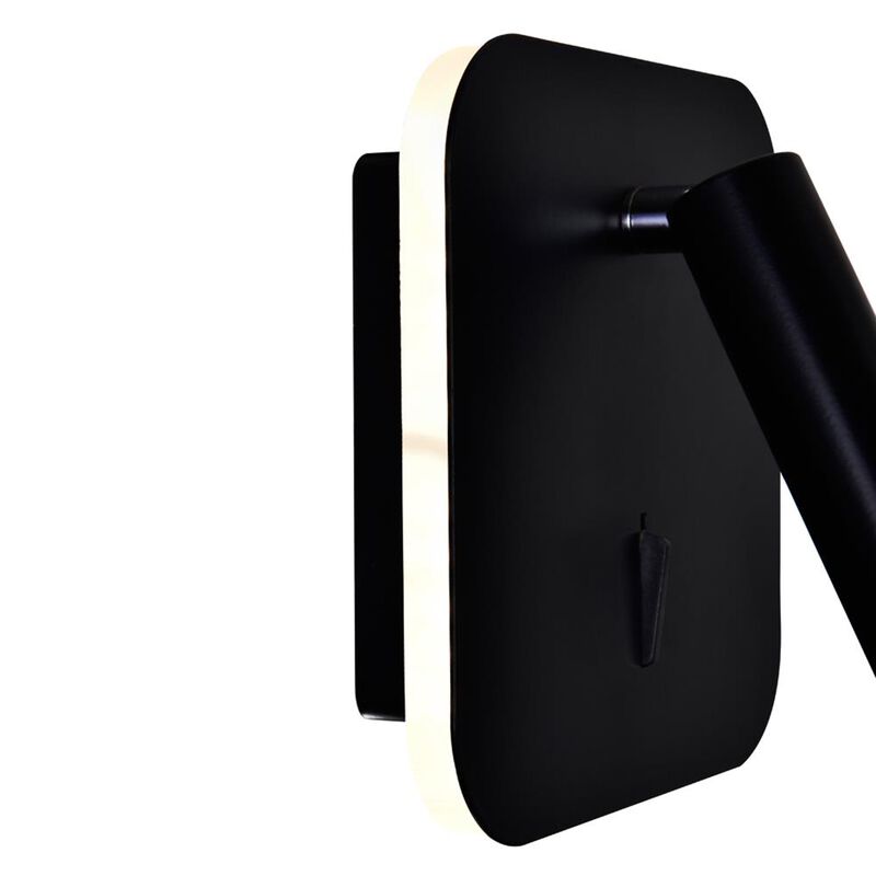 Private I LED Sconce With Matte Black Finish