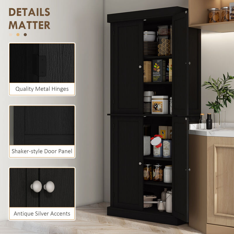 Hivvago Tall Kitchen Pantry Cabinet with Adjustable Shelves image number 6