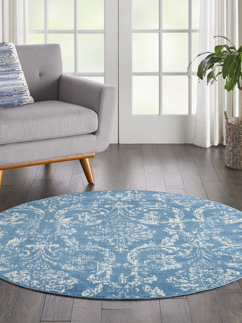 Jubilant JUB09 Blue 5'3" x Round Rug